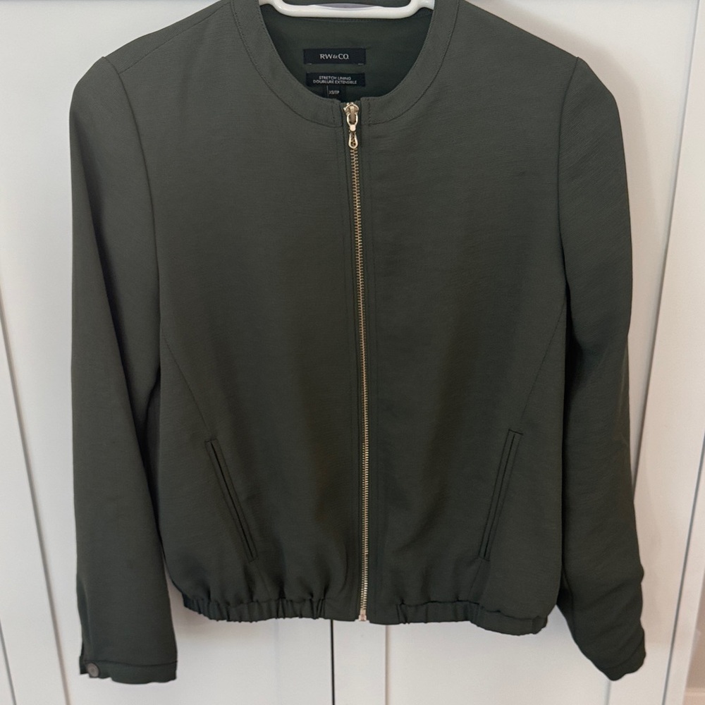 RW&Co Women's Olive Green Bomber